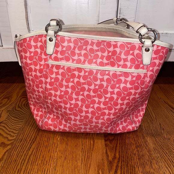 Pink Coach Monogram Shoulder Bag - Picture 2 of 13